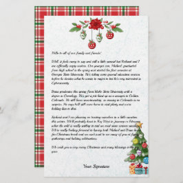 国クリスマスファミリーニュースレター追加文字プレイド 便箋