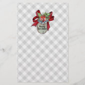 国クリスマス家族ニュースレターあなたのテキスト状態 便箋 (裏面)