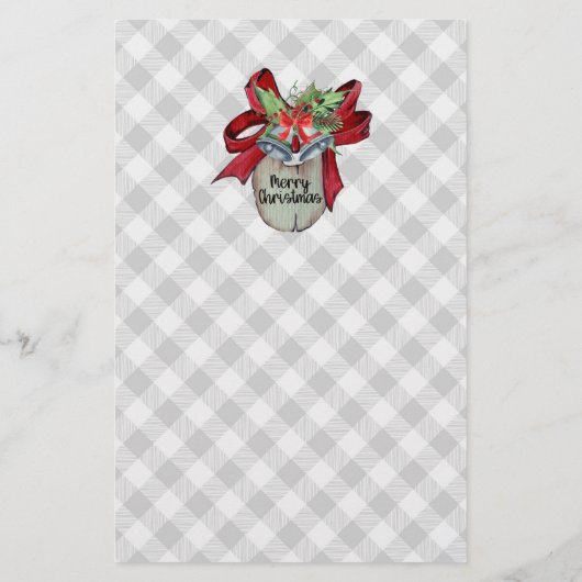 国クリスマス家族ニュースレターあなたのテキスト状態 便箋 (裏面)