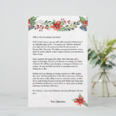 国クリスマス家族ニュースレターあなたのテキスト状態 便箋 (スタンド正面)