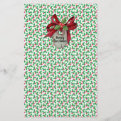 国クリスマス家族ニュースレターあなたのテキスト状態 便箋 (裏面)