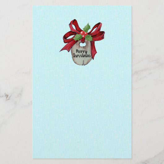 国クリスマス家族ニュースレターあなたのテキスト 便箋 (裏面)