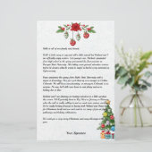 国クリスマス家族ニュースレターあなたのテキスト 便箋 (スタンド正面)