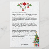 国クリスマス家族ニュースレターあなたのテキスト 便箋 (正面)