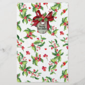 国クリスマス家族ニュースレターあなたのテキスト 便箋 (裏面)