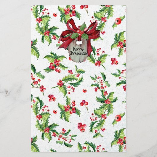 国クリスマス家族ニュースレターあなたのテキスト 便箋 (裏面)