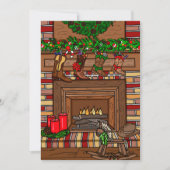 国クリスマス |カウボーイブートストッキング カード (正面)