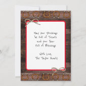 国クリスマス |カウボーイブートストッキング カード (裏面)