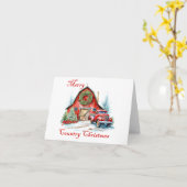 国クリスマス カード (黄色い花)