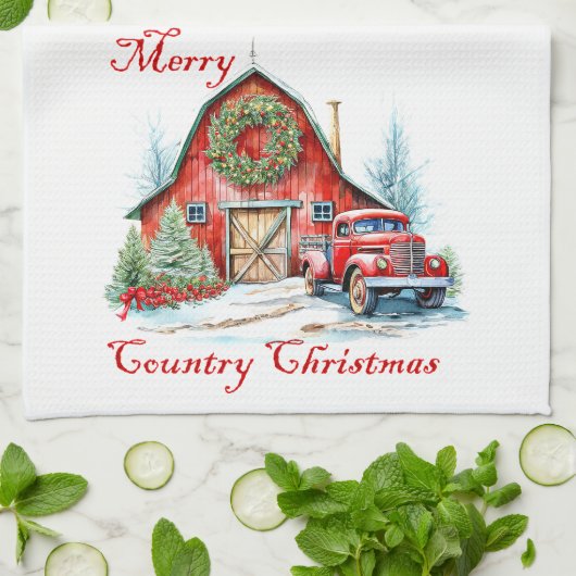 国クリスマス キッチンタオル (折り畳み)