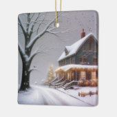 国クリスマス セラミックオーナメント (左)