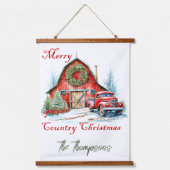 国クリスマス 吊り下げ型タペストリー (正面)