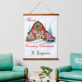 国クリスマス 吊り下げ型タペストリー