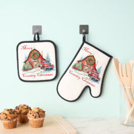 国クリスマス 鍋つかみ&鍋敷きセット