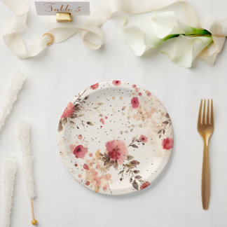 国コテージフローラ紙パーティープレート ペーパープレート