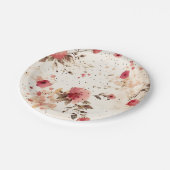 国コテージフローラ紙パーティープレート ペーパープレート (アングル)