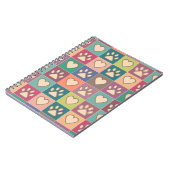 国コテージポープリントとハート ノートブック (左側)