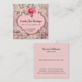 国コテージヴィンテージ素朴フローラ スクエア名刺 (正面/裏面)