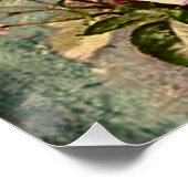 国シックフランスの,みすぼらしいシック,ピンクのバラ,フローラ ポスター (コーナー)