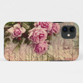国シックフランスの,みすぼらしいシック,ピンクのバラ,フローラ Case-Mate iPhoneケース (裏面(横))