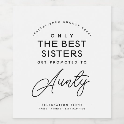 国シンプルモダンの妊娠の発表 ワインラベル (シングルラベル)