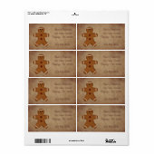 国ジンジャーブレッドマンラベル ラベル (フルシート)