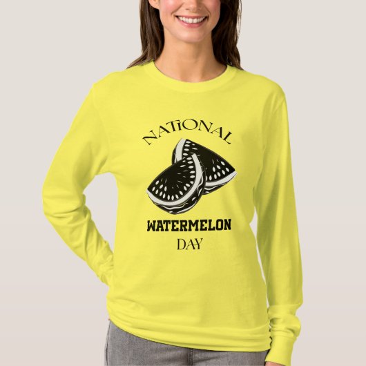 国スイカの日サイン Tシャツ (正面)