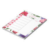 国スタイリッシュの花パーソナライズされた名 ノートパッド (回転)