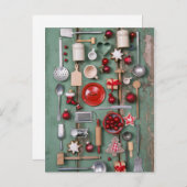 国スタイルのクリスマス シーズンポストカード (正面/裏面)