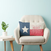国スタイルのテキサス州の旗のクリスマスのアクセントの枕 ランバークッション (椅子)
