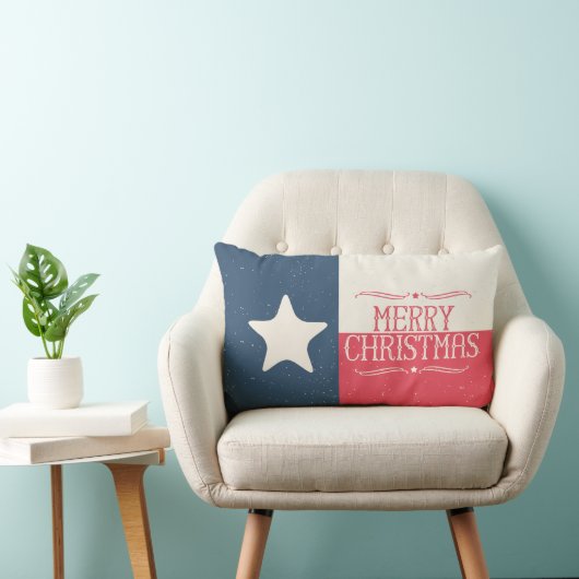 国スタイルのテキサス州の旗のクリスマスのアクセントの枕 ランバークッション (椅子)