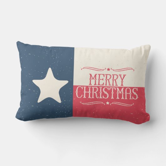 国スタイルのテキサス州の旗のクリスマスのアクセントの枕 ランバークッション (裏面)