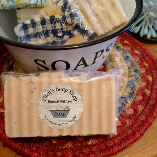 国スタイル石けん製品ビジネスステッカー ラウンドシール