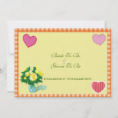 国スタイル結婚の婚約発表 招待状 (裏面)