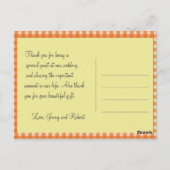 国スタイル結婚の感謝してい君の葉書。 ポストカード (裏面)