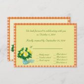 国スタイルRSVPカード 招待状 (正面/裏面)