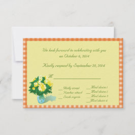 国スタイルRSVPカード 招待状