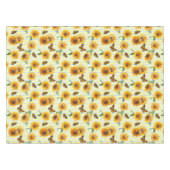 国ストライプの蝶とヒマワリ テーブルクロス (正面(横))