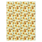 国ストライプの蝶とヒマワリ テーブルクロス (正面)