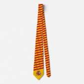 国スペインの旗・コート・オブ・アームズ、スペイン国旗 ネクタイ (正面)