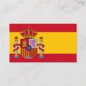 国スペインの旗・コート・オブ・アームズ、スペイン国旗 名刺 (正面)
