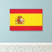 国スペインの旗（スペイン） キャンバスプリント (インサイチュ (ウッドフロア))