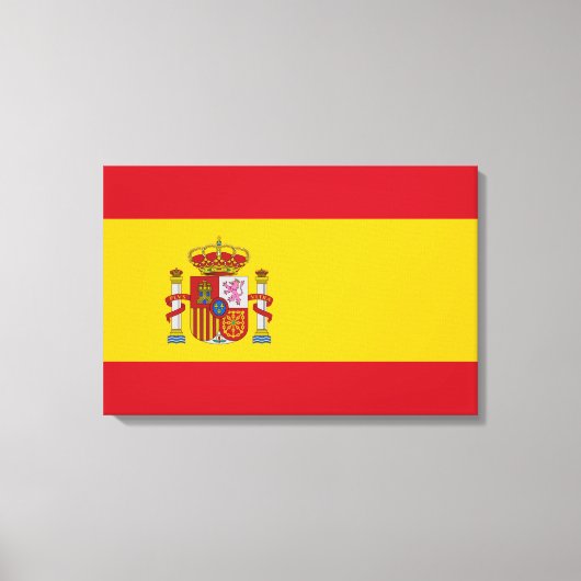 国スペインの旗（スペイン） キャンバスプリント (正面)