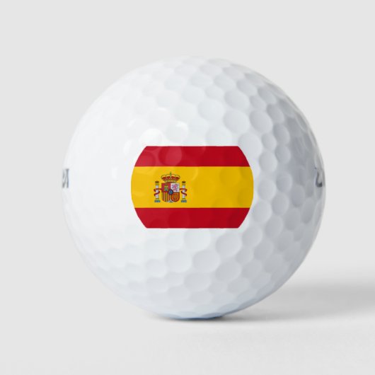 国スペインの旗(スペイン) ゴルフボール (正面)