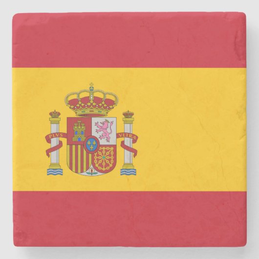 国スペインの旗(スペイン) ストーンコースター (正面)