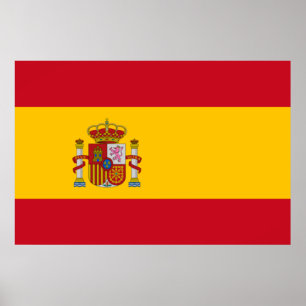 国スペインの旗(スペイン) ポスター