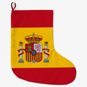 国スペインの旗(スペイン) ラージクリスマスストッキング