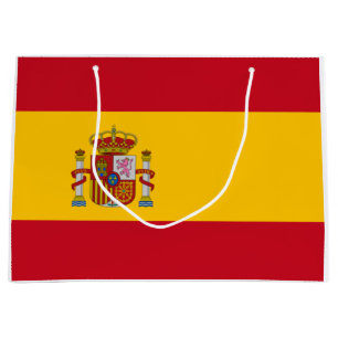 国スペインの旗(スペイン) ラージペーパーバッグ