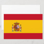 国スペインの旗(スペイン) 便箋 (正面/裏面)