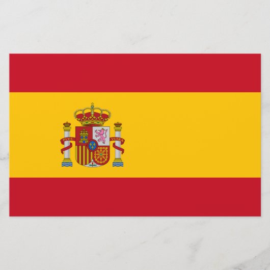 国スペインの旗(スペイン) 便箋 (正面)